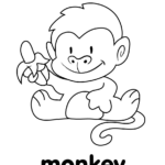 Monkey Coloring Page   Super Simple Intended For Free Printable Monkey Coloring Pages