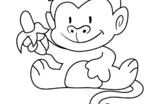 Monkey Coloring Page - Super Simple intended for Free Printable Monkey Coloring Pages
