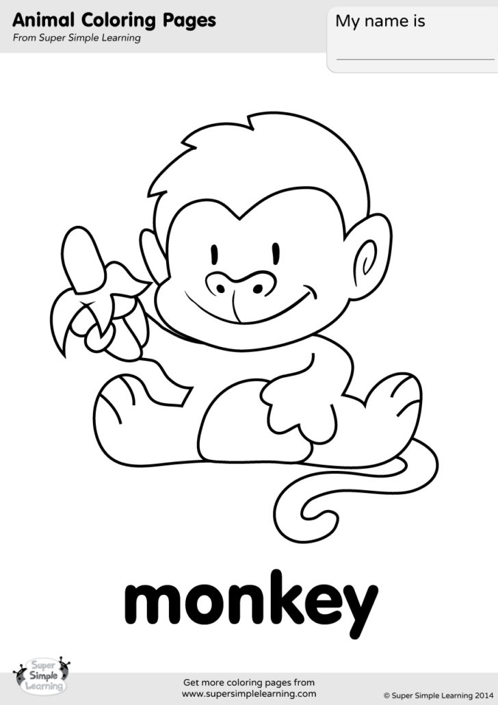 Free Printable Monkey Coloring Pages