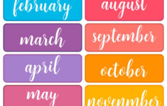 Month Of The Year Printables - Printable Party Favors intended for Month Labels Printable Free