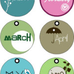 Months Of The Year Tags (Printable) Inside Free Printable Month Labels