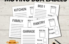 Moving Box Label Printables, Instant Download Moving Box Labels To regarding Printable Moving Box Labels