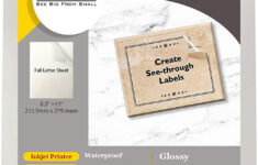 Mr-Label – Glossy Translucent Waterproof Sticker Paper – Permanent throughout Waterproof Laser Printable Labels