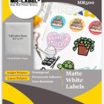 Mr Label Waterproof White Matte Printable Vinyl Sticker Paper With Laser Printable Vinyl Labels