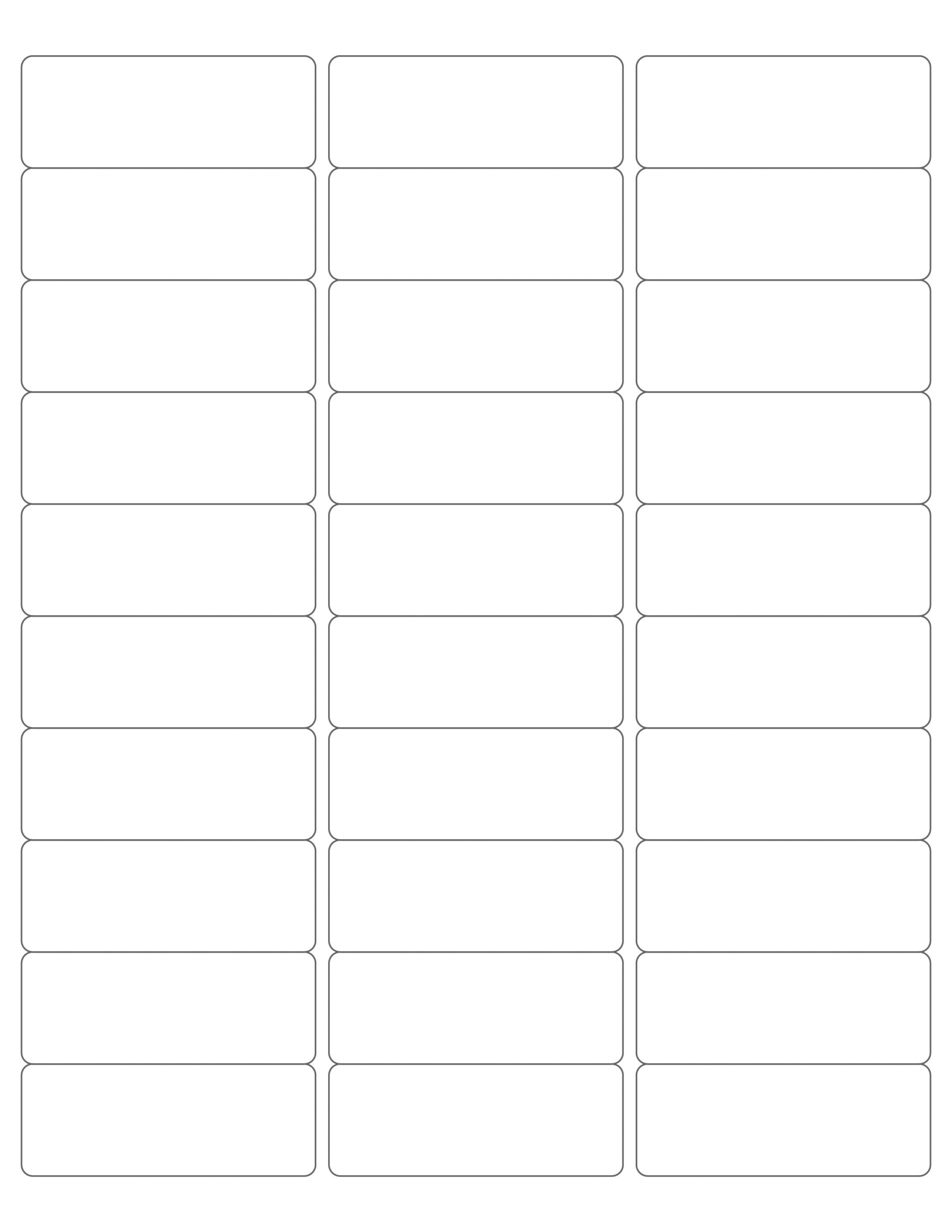 Mr870 – 1″ X 2-5/8″ – Us Letter Sheet – 30 Address Labels – Mr-Label pertaining to Label Templates Free Printable 1 X 2 5/8