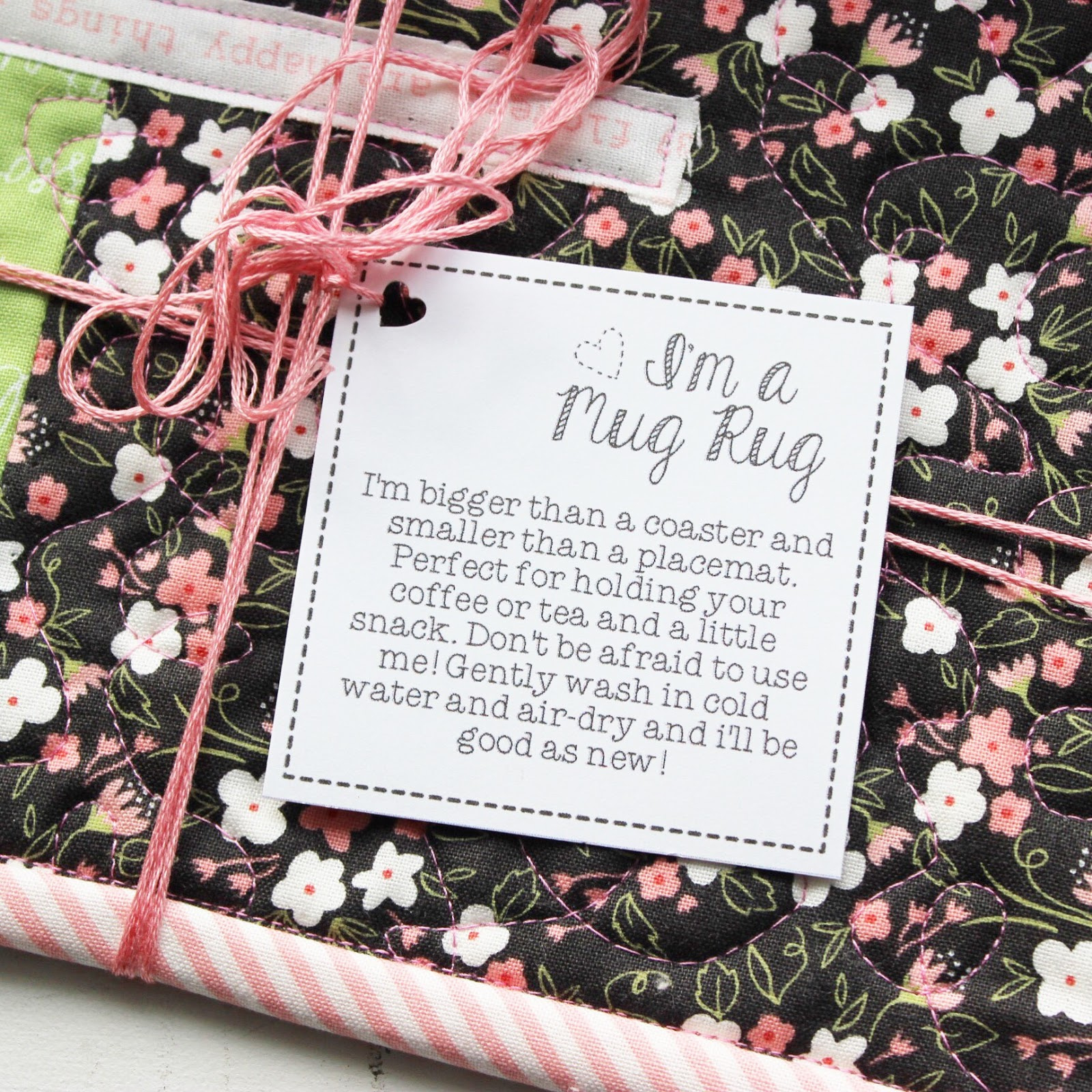 Mug Rug Printable Tags | Amista Baker intended for Mug Rug Printable Label