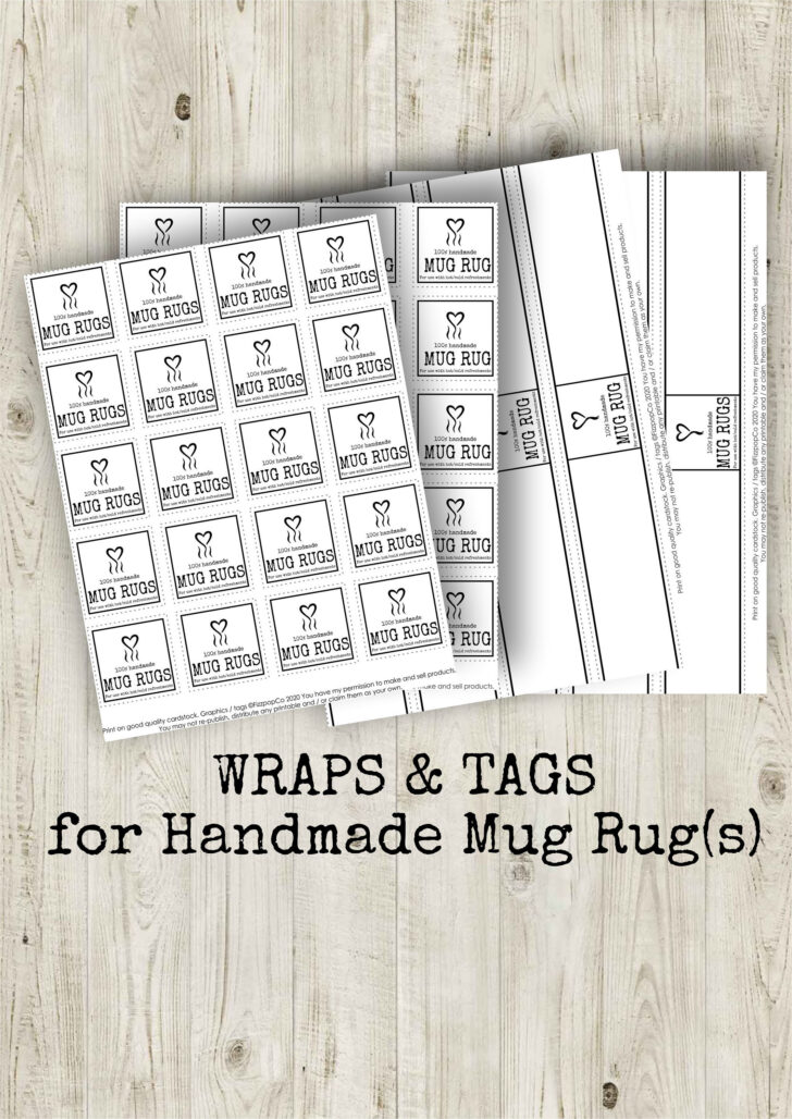 Mug Rug Printable Label