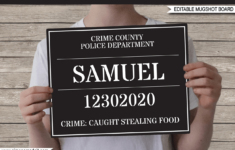 Mugshot Sign Board | Printable Mug Shot Board Photo Booth Prop throughout Free Printable Jail Sign Template