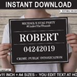 Mugshot Sign Board | Printable Mug Shot Board Photo Booth Prop Within Free Printable Jail Sign Template