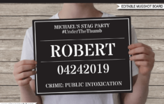 Mugshot Sign Board | Printable Mug Shot Board Photo Booth Prop within Free Printable Jail Sign Template