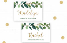 Name Label Or Name Badge Insert, Printable Baby Shower Guest Name Tags  Label Template, Editable, Greenery, Mcp813, Mcp814, Mcp815, Cjb with Name Label Printable