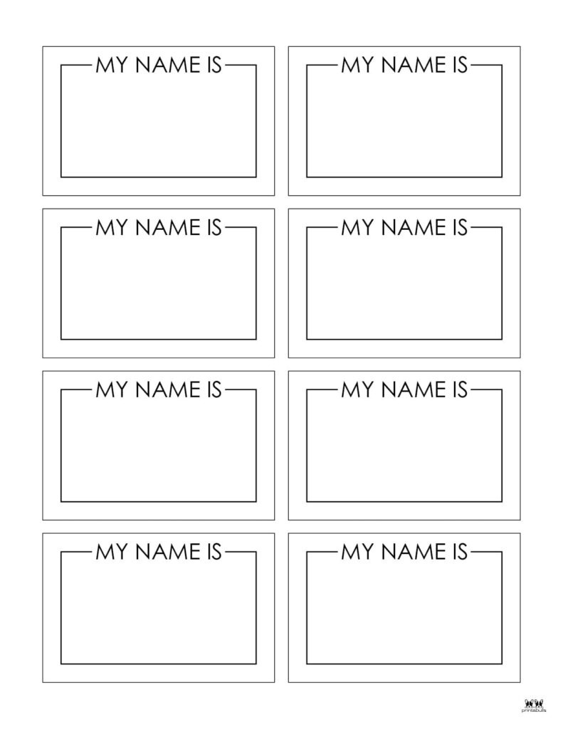 Name Tags - 44 Unique Designs - Free | Printabulls regarding Free Printable Name Label