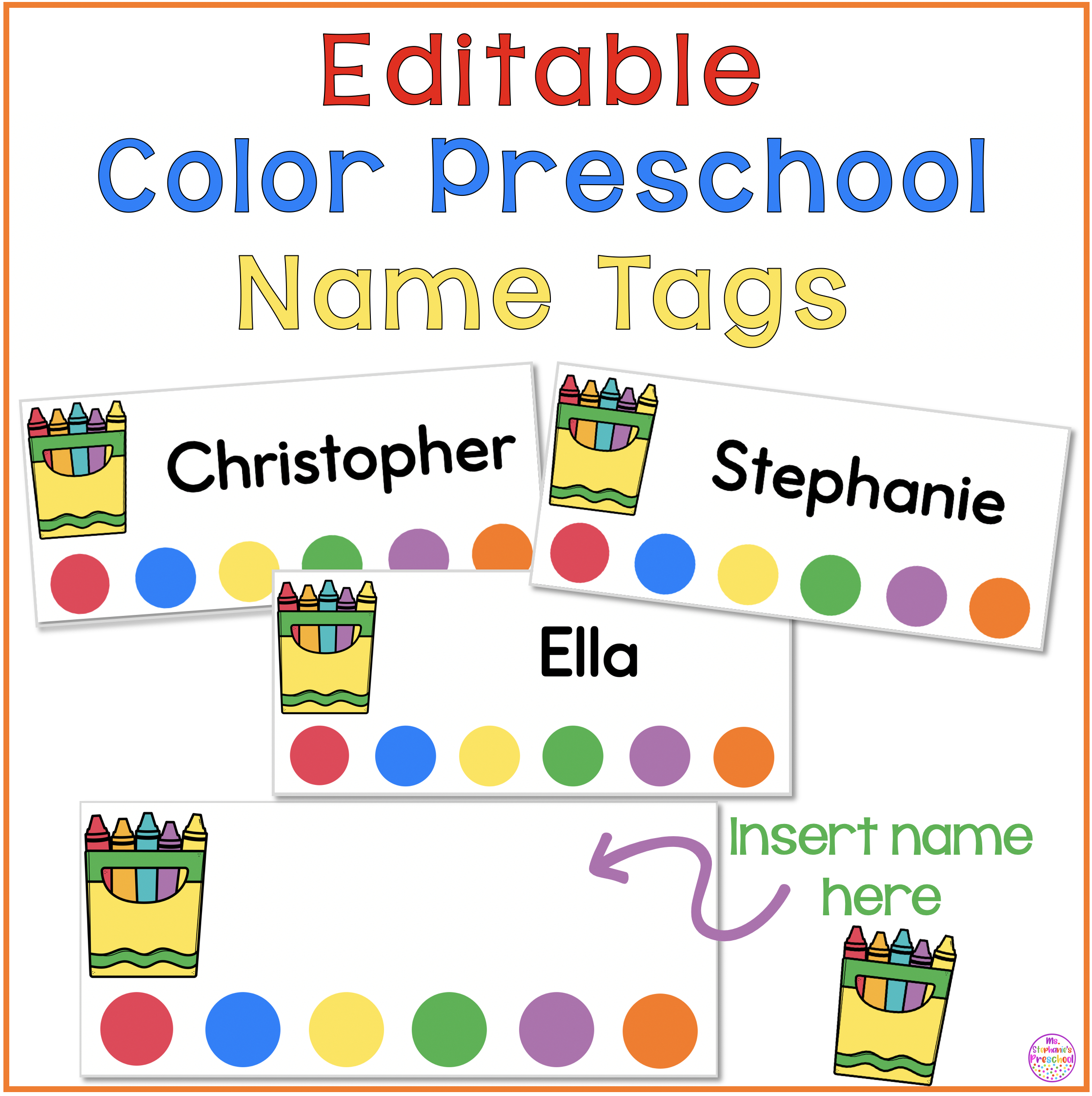 Name Tags - Preschool Classroom - Ms. Stephanie&amp;#039;S Preschool throughout Free Printable Preschool Name Labels
