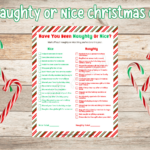 Naughty Or Nice Christmas Game (Free Printable)   Cassie Smallwood Within Free Printable Printable Christmas Game