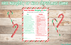 Naughty Or Nice Christmas Game (Free Printable) - Cassie Smallwood within Free Printable Printable Christmas Game