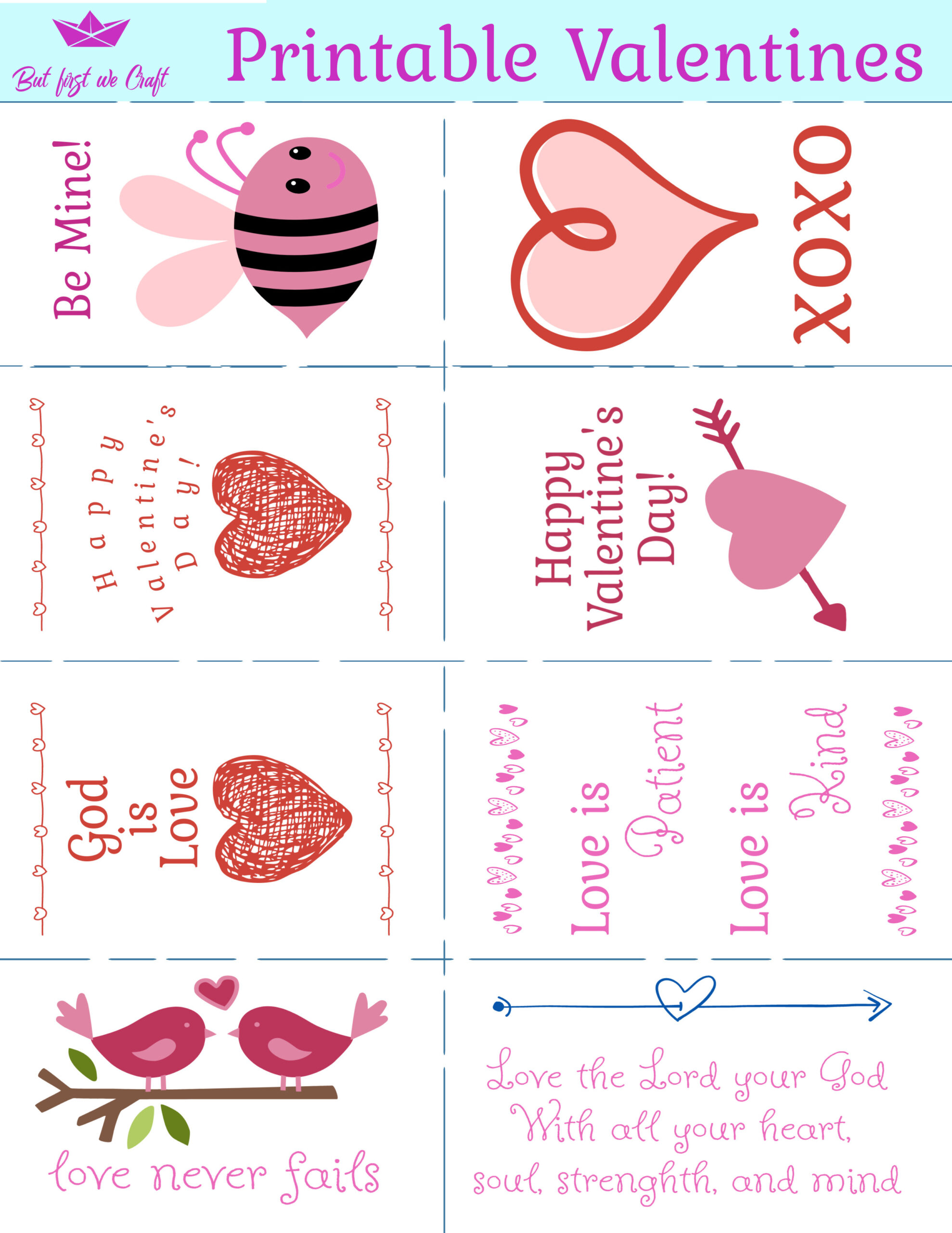 New Free Printable Valentine&amp;#039;S Day Cards For Kids – But First We Craft intended for Free Printable Valentine Craft Printable