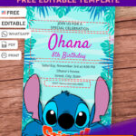 New] Free Stitch Invitation Templates | Print, Pdf And Digital Sharing Within Free Printable Stitch Birthday Invitations