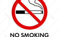 No Smoking Prohibition Sign Printable Royalty Free Vector with Free Printable No Smoking Signs