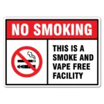 No Smoking Sign   This Is A Smoke And Vape Free Facility   The Within Free Printable No Smoking Signage