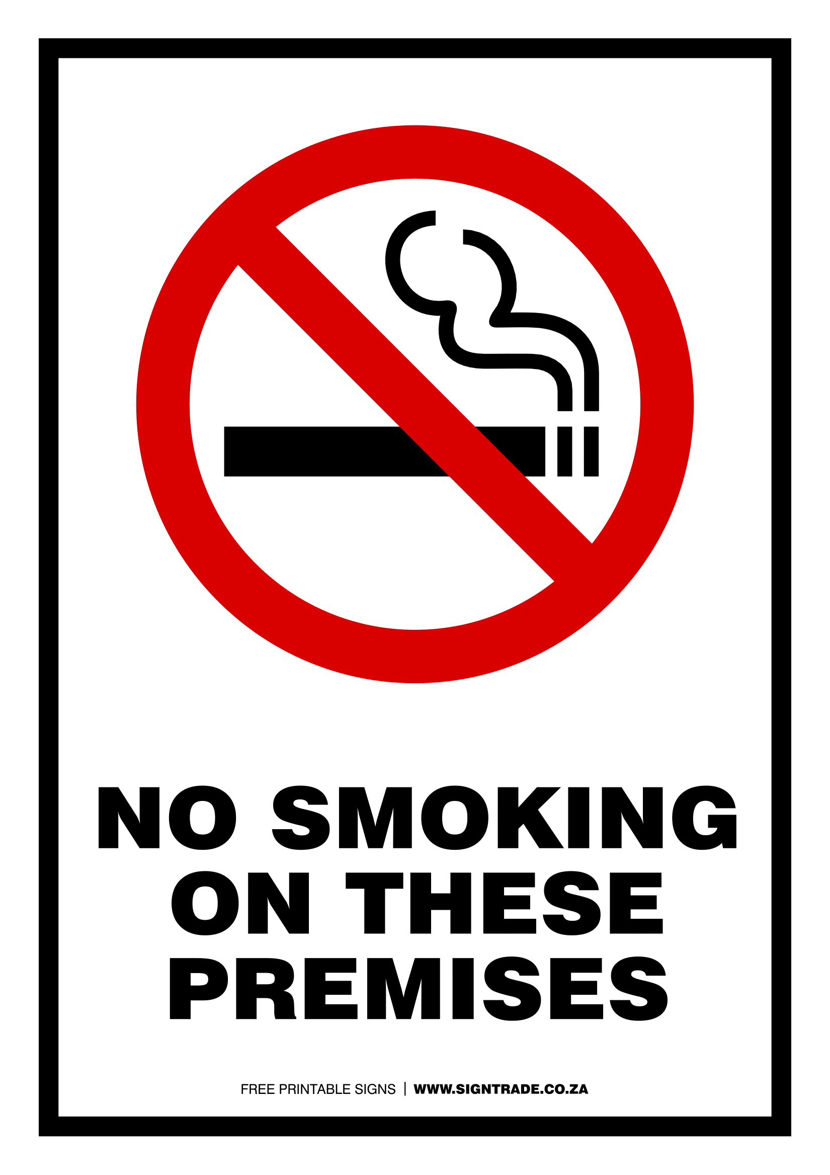 No Smoking Signs | Poster Template throughout Free Printable No Smoking Signs