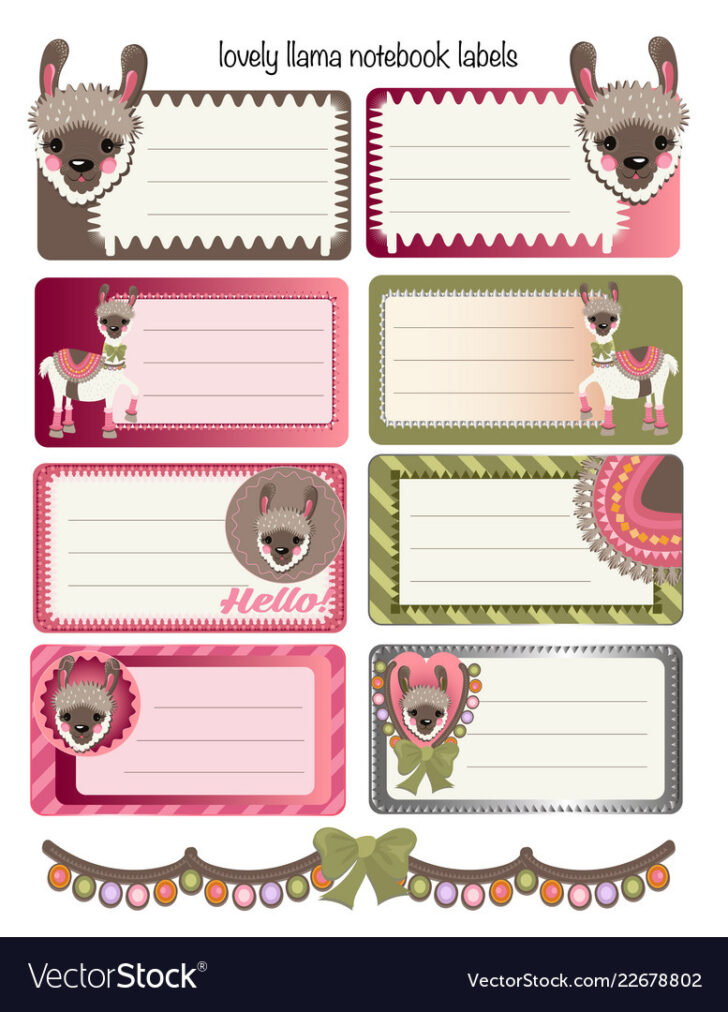 Printable Label Notebook