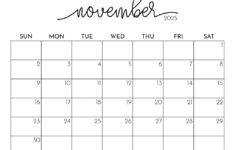 November 2025 Calendars - 107 Free Printables | Printabulls within Free Printable November 2025 Calendar