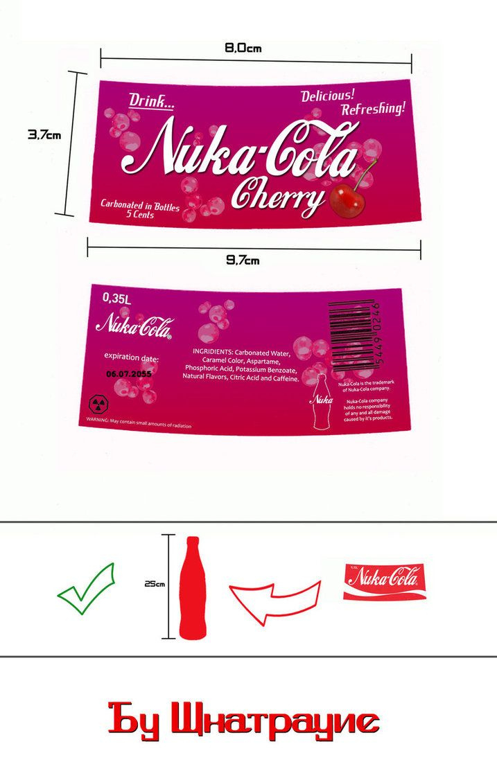 Nuka-Cola Cherry Labelwhatpayne pertaining to Nuka Cola Printable Label