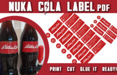 Nuka Cola Label Fallout Inspiriert Für Fans Pdf Label Druckbare in Nuka Cola Labels Printable