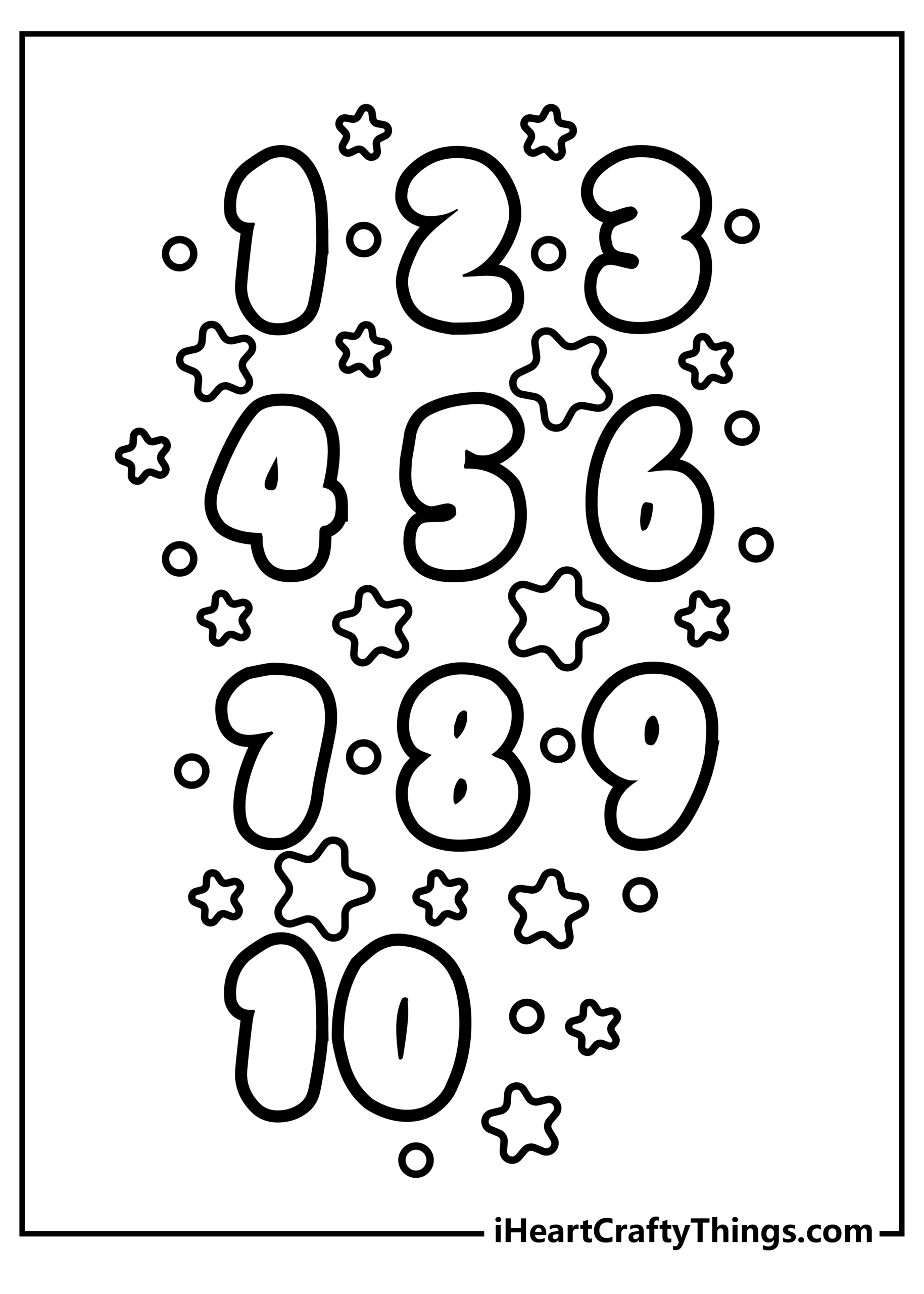 Number Coloring Pages (100% Free Printables) inside Free Printable Number Coloring Pages