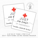 Nur Für Den Notfall Tags, Druckbare Bachelorette Hangover Kit 3,5 With Hangover Kit Label Printable