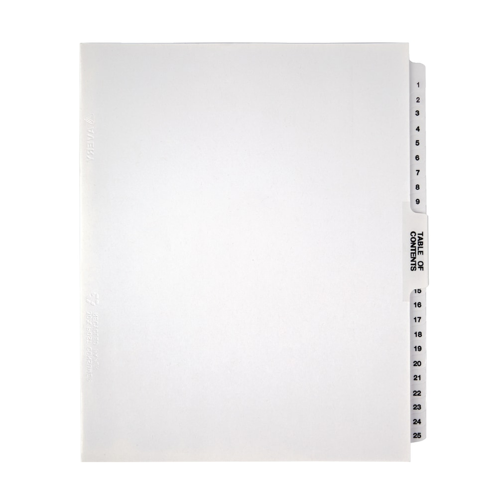 Office Depot Brand Plain Dividers With Tabs And Labels White 5 Tab with regard to Office Depot Printable Label Template 6400087