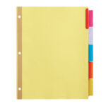 Office Depot Brand Plain Dividers With Tabs And Labels White 8 Tab In Office Depot Printable Label 8 Tab Dividers