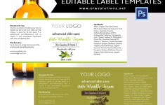 Olive-Etikett-Vorlage, Produkt-Label, Olive Hautpflege-Etikett inside Simple Green Printable Label