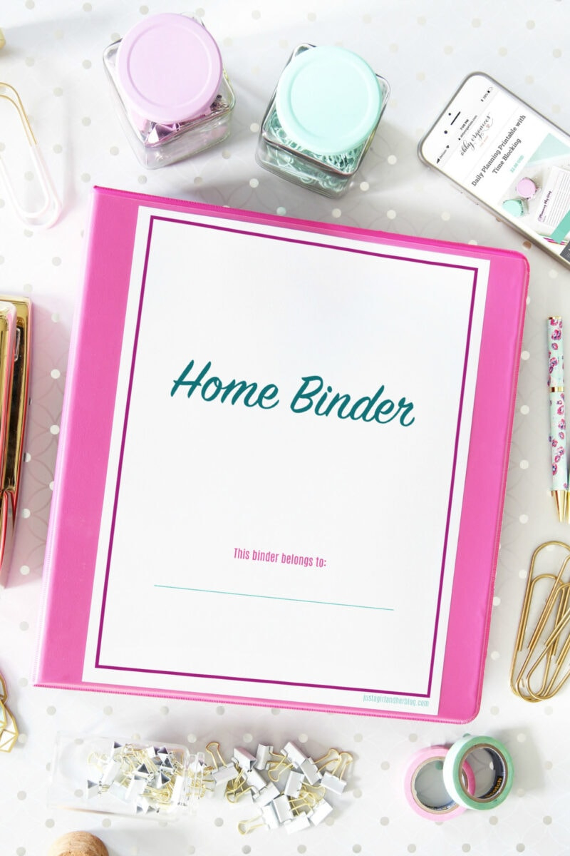 Organized Home Binder With Free Printables! | Abby Organizes regarding Free Printable For Home Management Binder