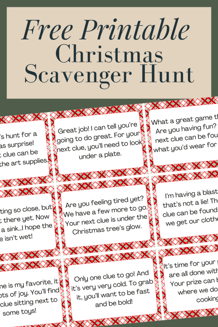 Free Printable Christmas Scavenger Hunt