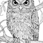 Owl Coloring Page For Adults (Free Printable) Regarding Free Printable Owl Coloring Pages