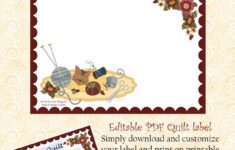 P3-180-5 All My Favorite Things - Printable Quilt Label Pdf Download with Quilt Label Templates Printable