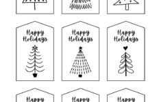 Page 14 - Free, Printable And Customizable Gift Tag Templates | Canva regarding Free Printable Christmas Tags Black and White