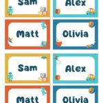 Page 4   Free, Printable, Customizable Name Tag Templates | Canva Within Free Printable Name Labels