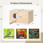 Parrot Cage Wooden Parakeet Nesting Box Acrylic Transparent Bird In Macaw Parrot Nest Box Design Template