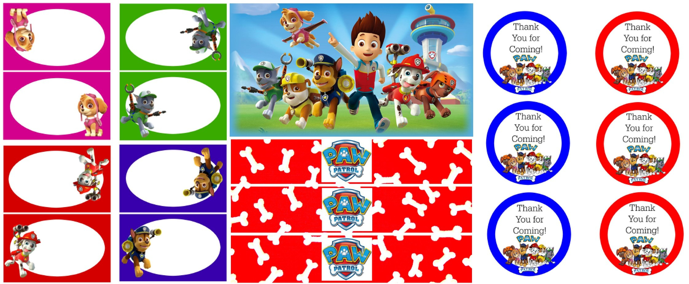 Paw Patrol Party Free Printables | Tickled Pink Party Ideas throughout Paw Patrol Label Printable