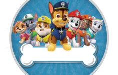 Paw Patrol Round Image with regard to Paw Patrol Label Printable