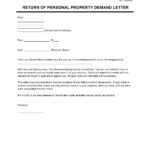 Personal Property Demand Letter   Pdf & Word Pertaining To Lands End Printable Return Label