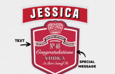 Personalisiertes Wodka Digitales Etikett - * Digital * Nur Label intended for Printable Smirnoff Vodka Label Template