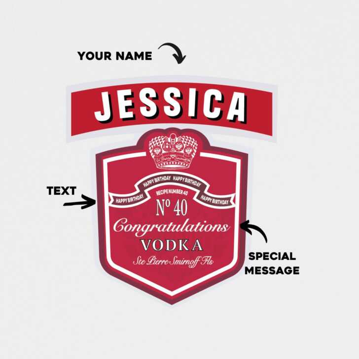 Printable Smirnoff Vodka Label Template