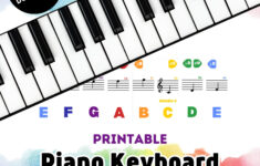 Piano Keyboard Labels - Piano Stickers For Beginners - Print, Cut intended for Piano Key Labels Printable