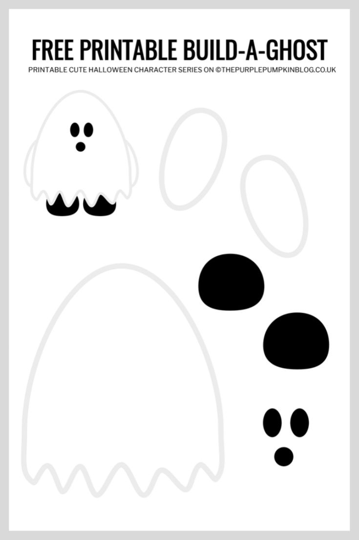 Pinlaura Harrington On Homeschool Baby | Ghost Crafts in Free Printable Halloween Paper Crafts Templates