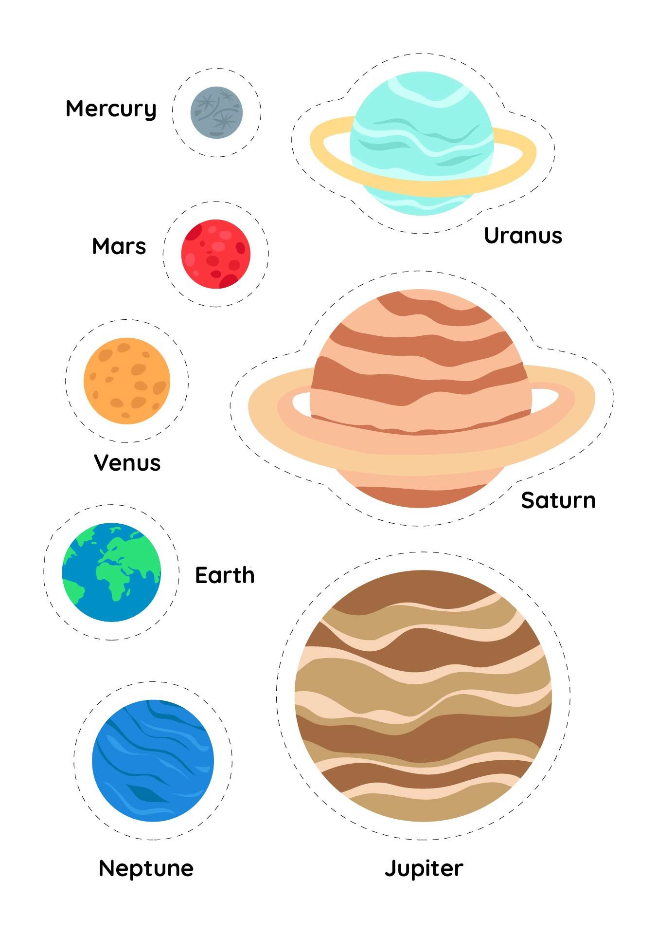 Planet Cut Outs - 10 Free Pdf Printables | Printablee regarding Free Printable Planets to Cut Out