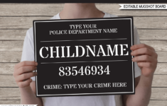 Police Party Mugshot Backdrop &amp; Mugshot Sign Board intended for Free Printable Jail Sign Template
