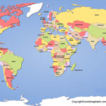 Political World Map – Printable Map Of The World [Pdf] Intended For Printable World Map Countries Labeled